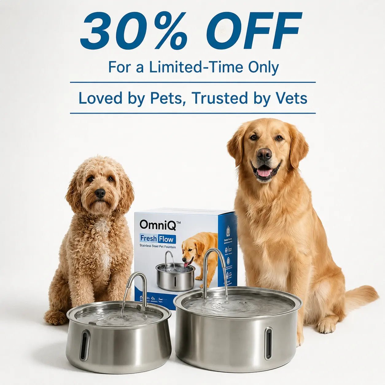 OmniQ™ FreshFlow Pet Fountain - OmniQ™