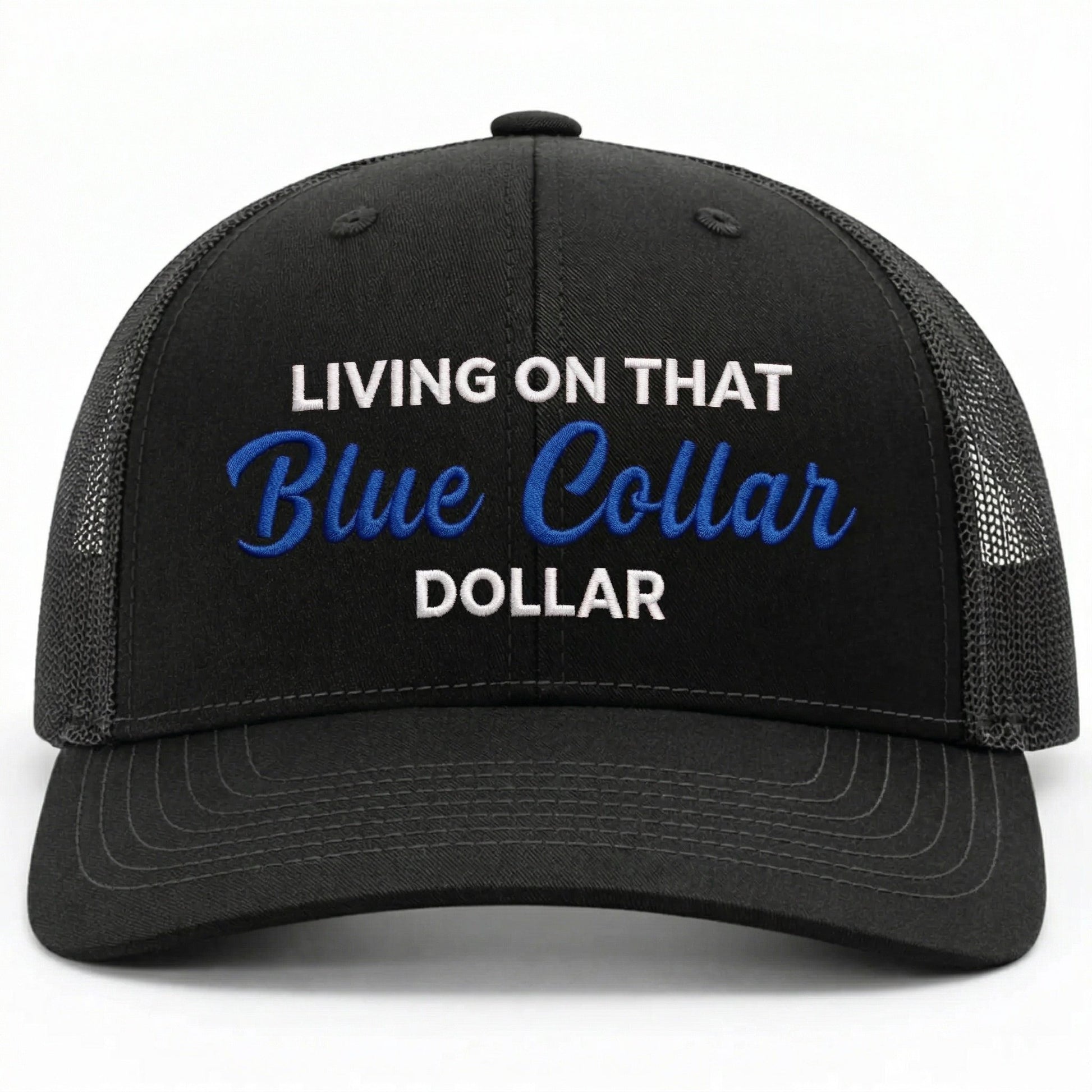 🛠️🧢Blue Collar Dollar Trucker Hat – Proud Workwear Cap - OmniQ™