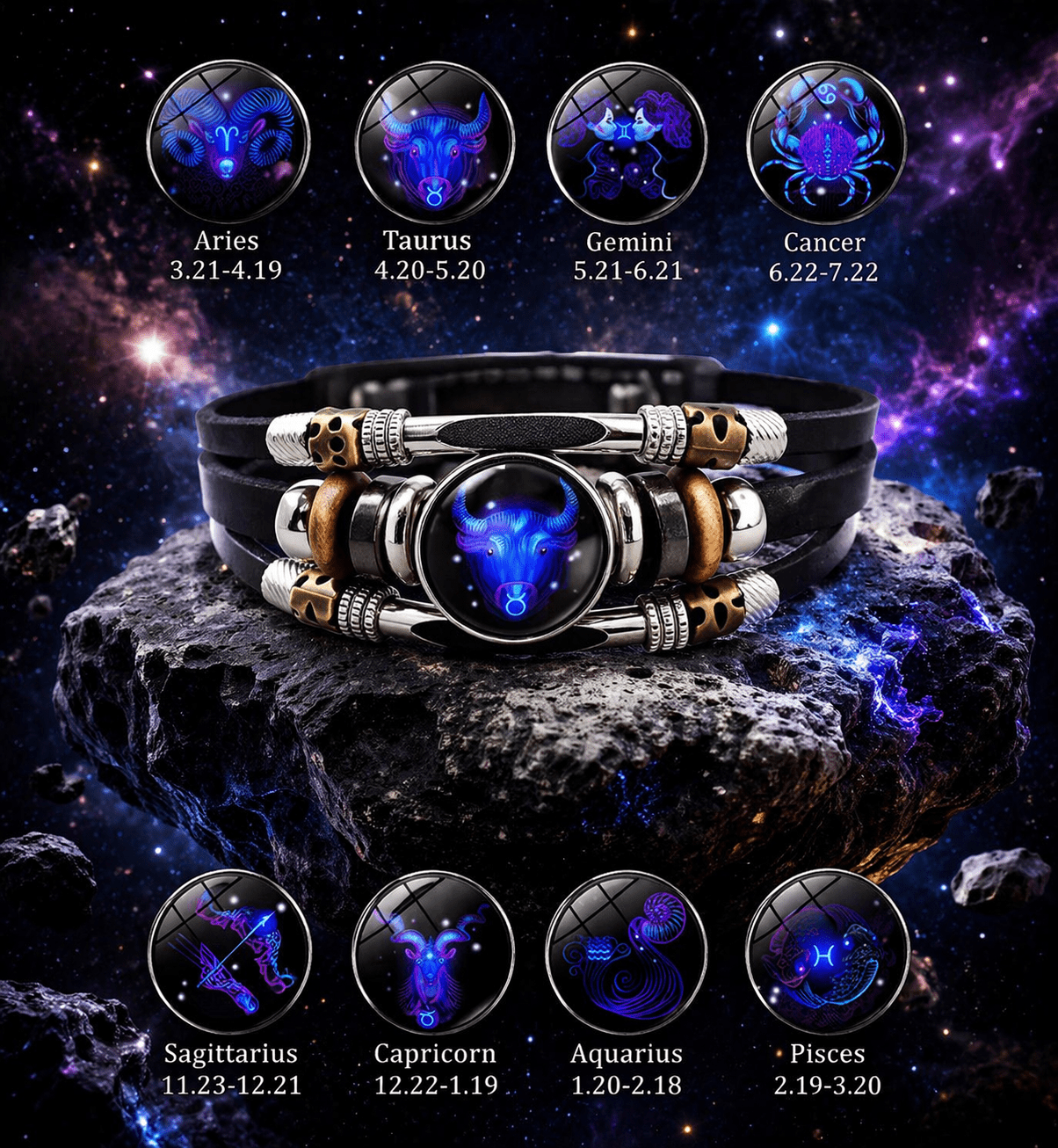 AstroLumina™ Zodiac Glow Bracelet (For Loved One) - OmniQ™