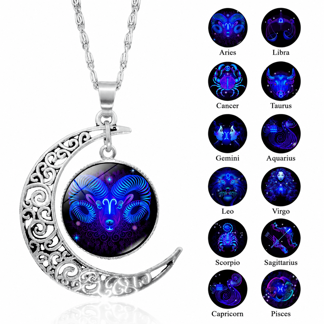 AstroLumina™ Zodiac Glow Necklace - OmniQ™