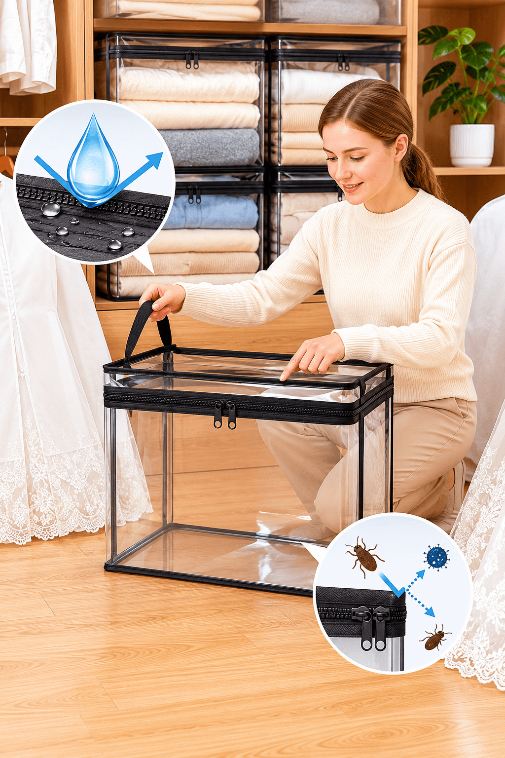 OmniQ™ Premium Thick Plastic Clear Organizer Bin - OmniQ™
