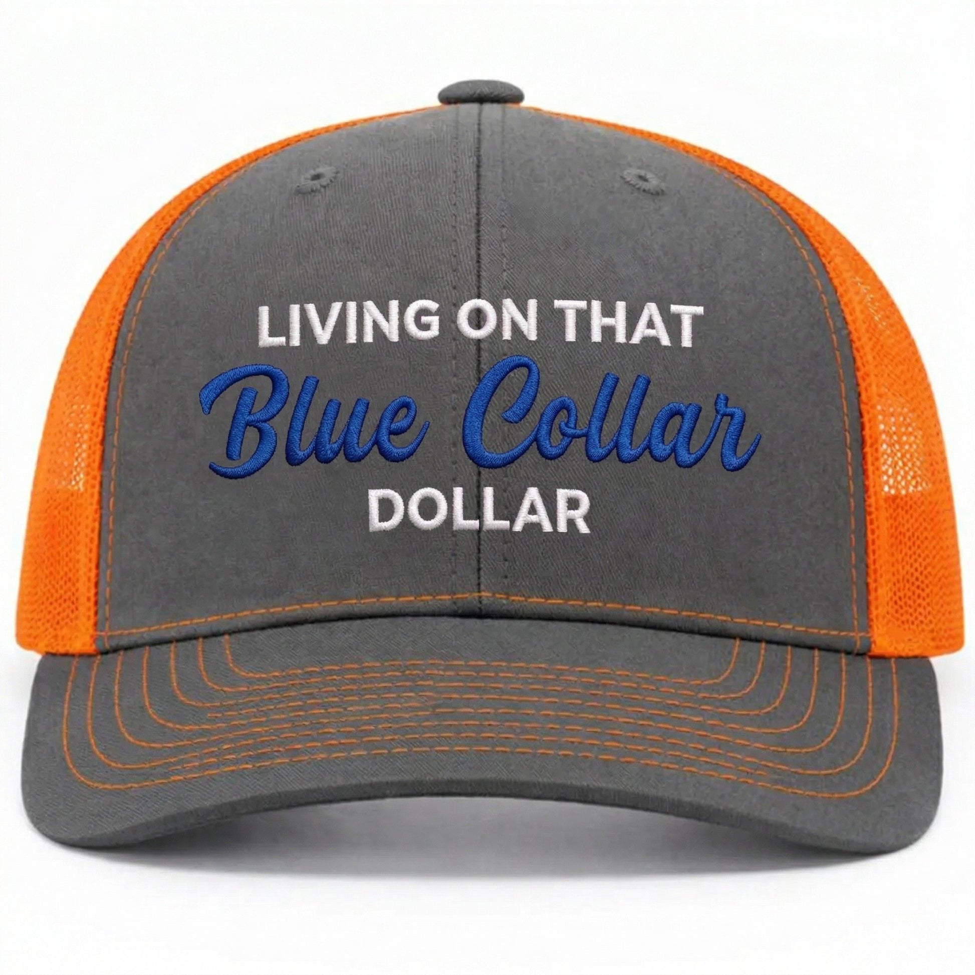 🛠️🧢Blue Collar Dollar Trucker Hat – Proud Workwear Cap - OmniQ™