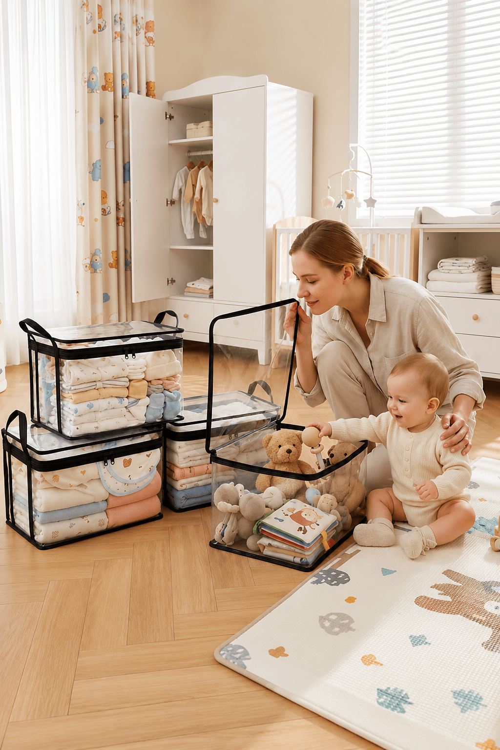 OmniQ™ Premium Thick Plastic Clear Organizer Bin - OmniQ™