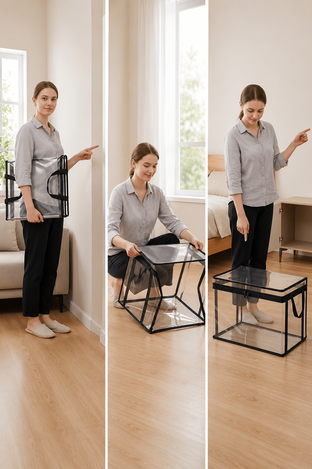 OmniQ™ Premium Thick Plastic Clear Organizer Bin - OmniQ™