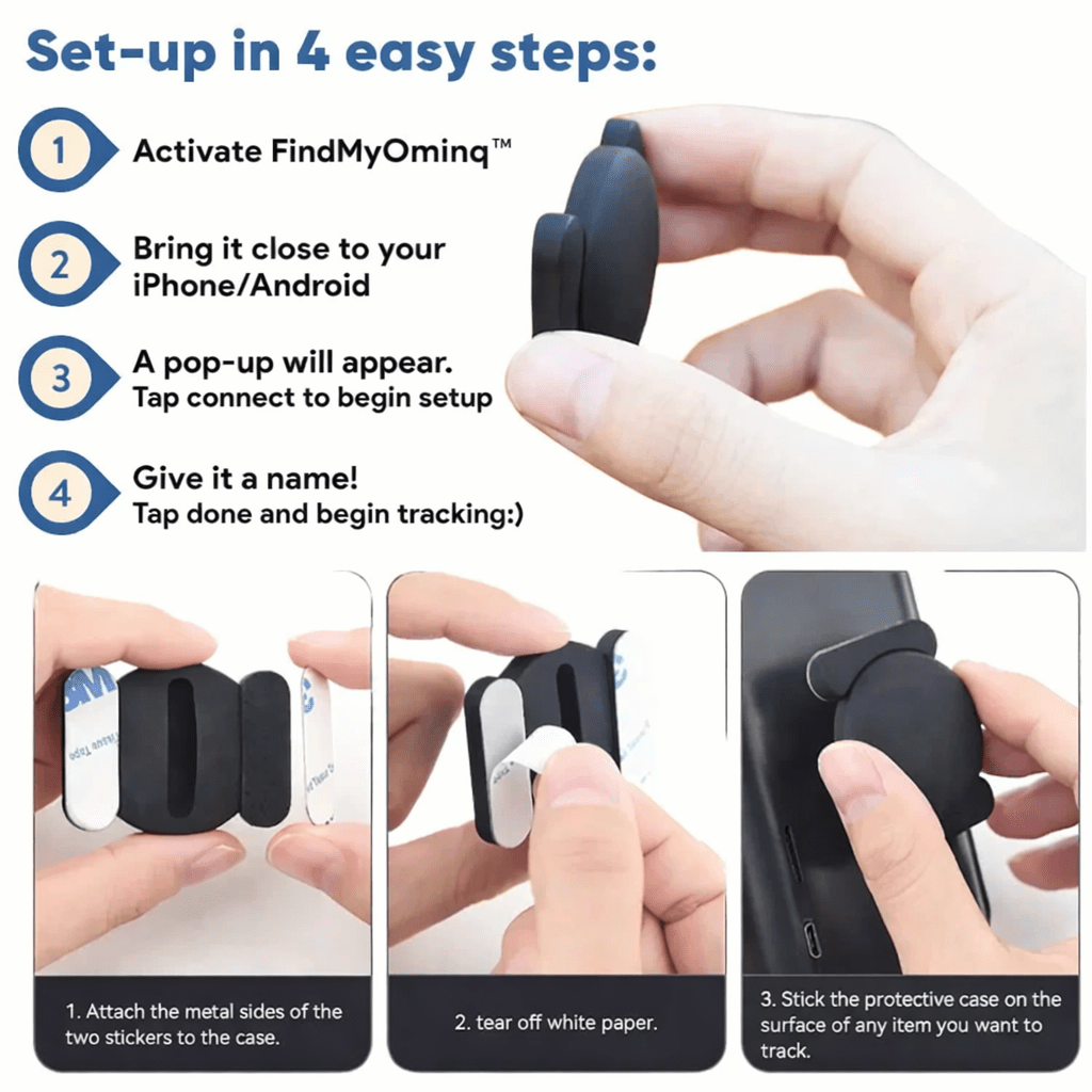 FindMyOmniQ™ Anti - Theft Car, Bike, RV, Trailer, Keys, Bags & More Tracker - OmniQ™