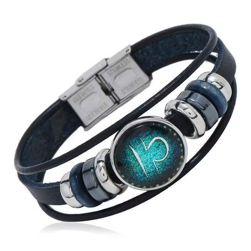 Astrolumina™ Zodiac Leather Cuff Bracelet