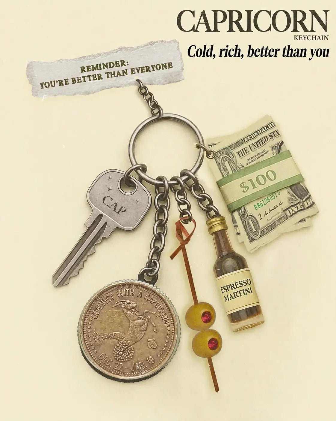 CosmicEgo™ Zodiac Keychain