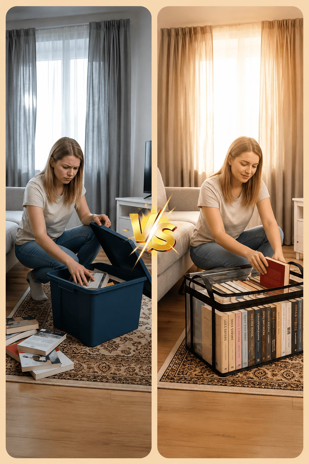 OmniQ™ Premium Thick Plastic Clear Organizer Bin - OmniQ™