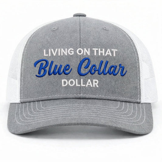 🛠️🧢Blue Collar Dollar Trucker Hat – Proud Workwear Cap - OmniQ™