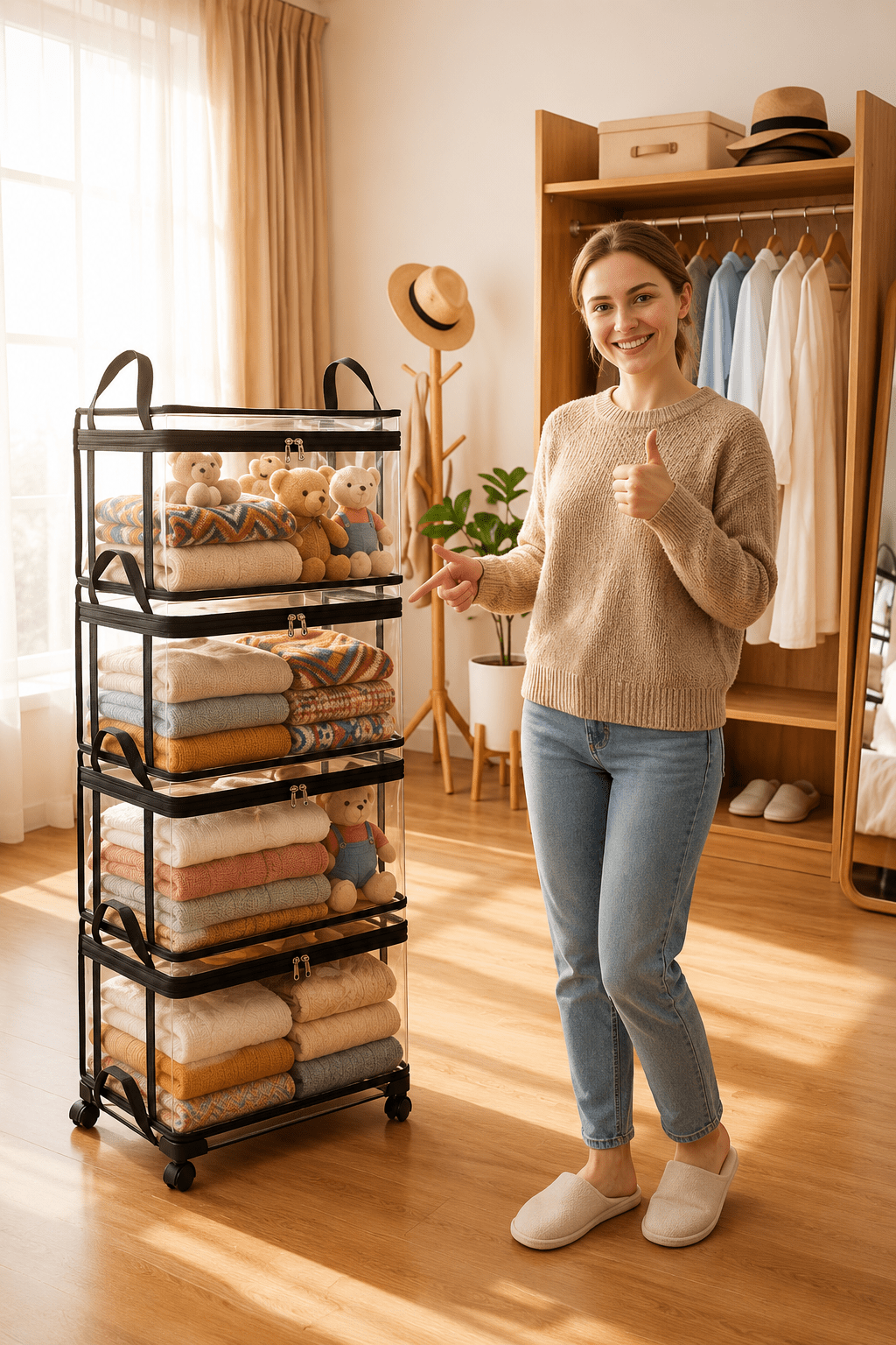 OmniQ™ Premium Thick Plastic Clear Organizer Bin - OmniQ™