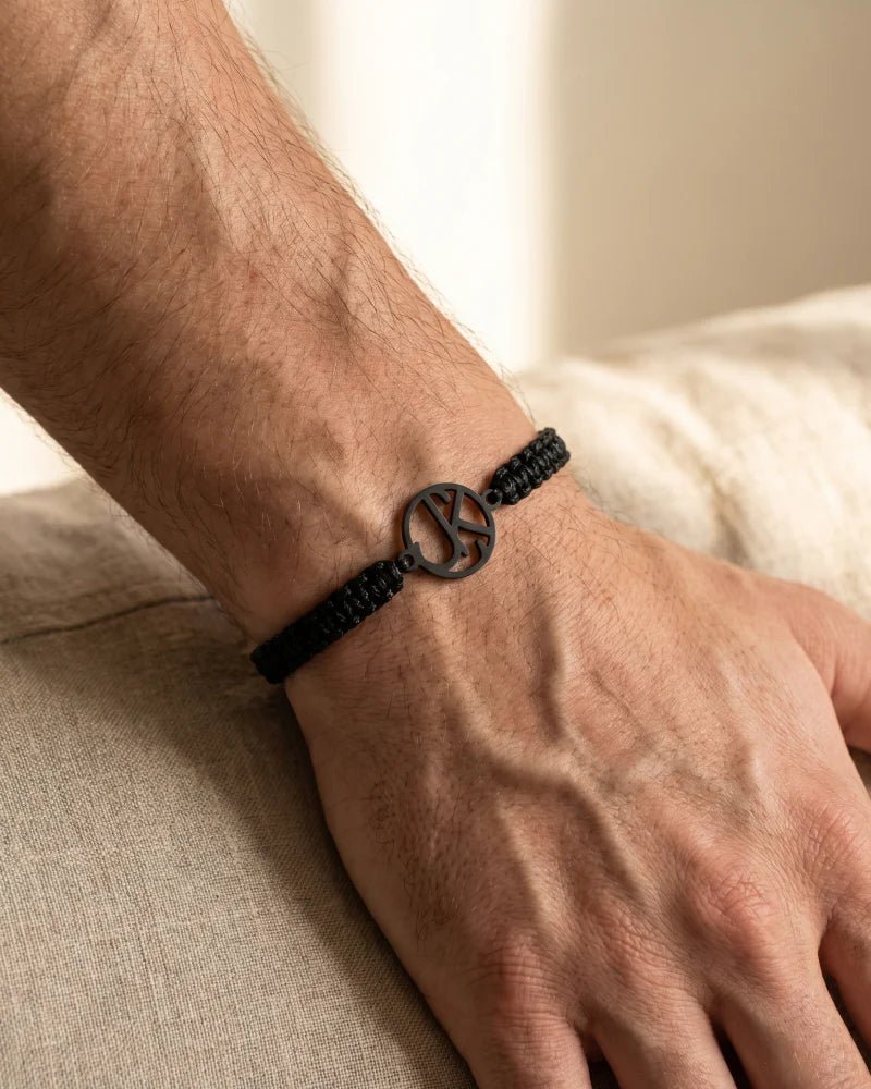 Personalized Monogram Bracelet for Him — Custom Initials - OmniQ™
