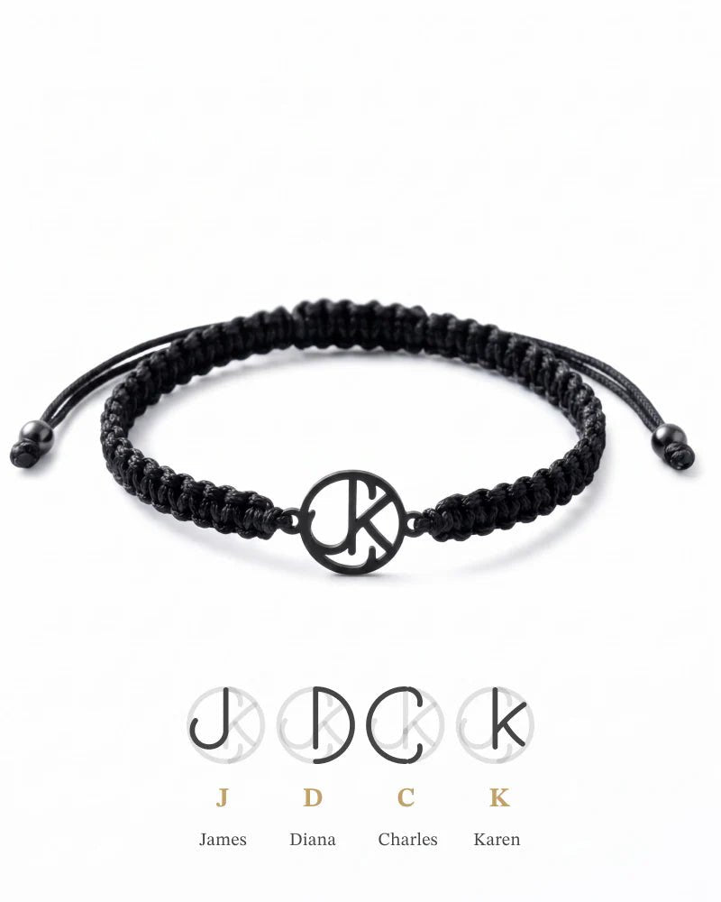 Personalized Monogram Bracelet for Him — Custom Initials - OmniQ™