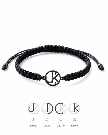 Personalized Monogram Bracelet for Him — Custom Initials - OmniQ™