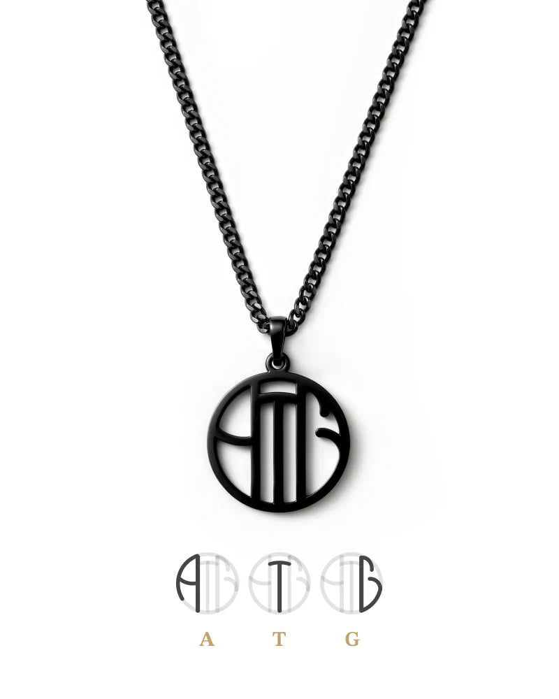 Personalized Monogram Necklace for Him — Custom Initials - OmniQ™