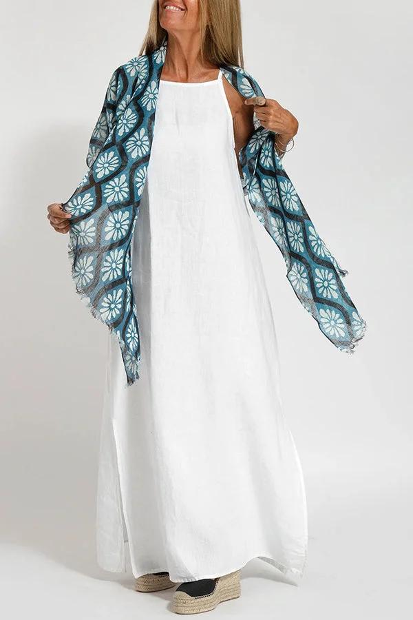🔥2026 New Arrival👗Women’s Off - Shoulder Solid Linen Dress - OmniQ™
