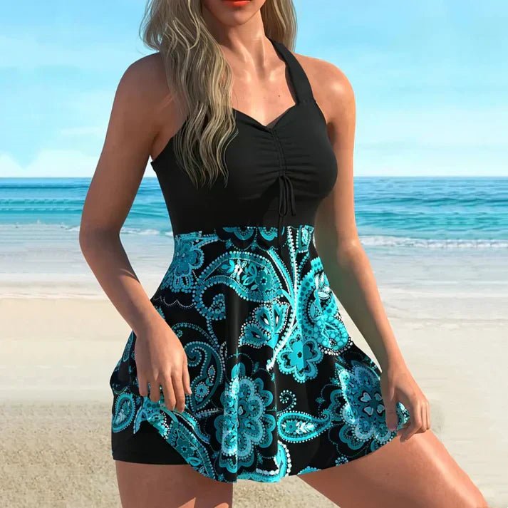 👙Strappy Two - Piece Swimsuit with Matching Shorts - OmniQ™