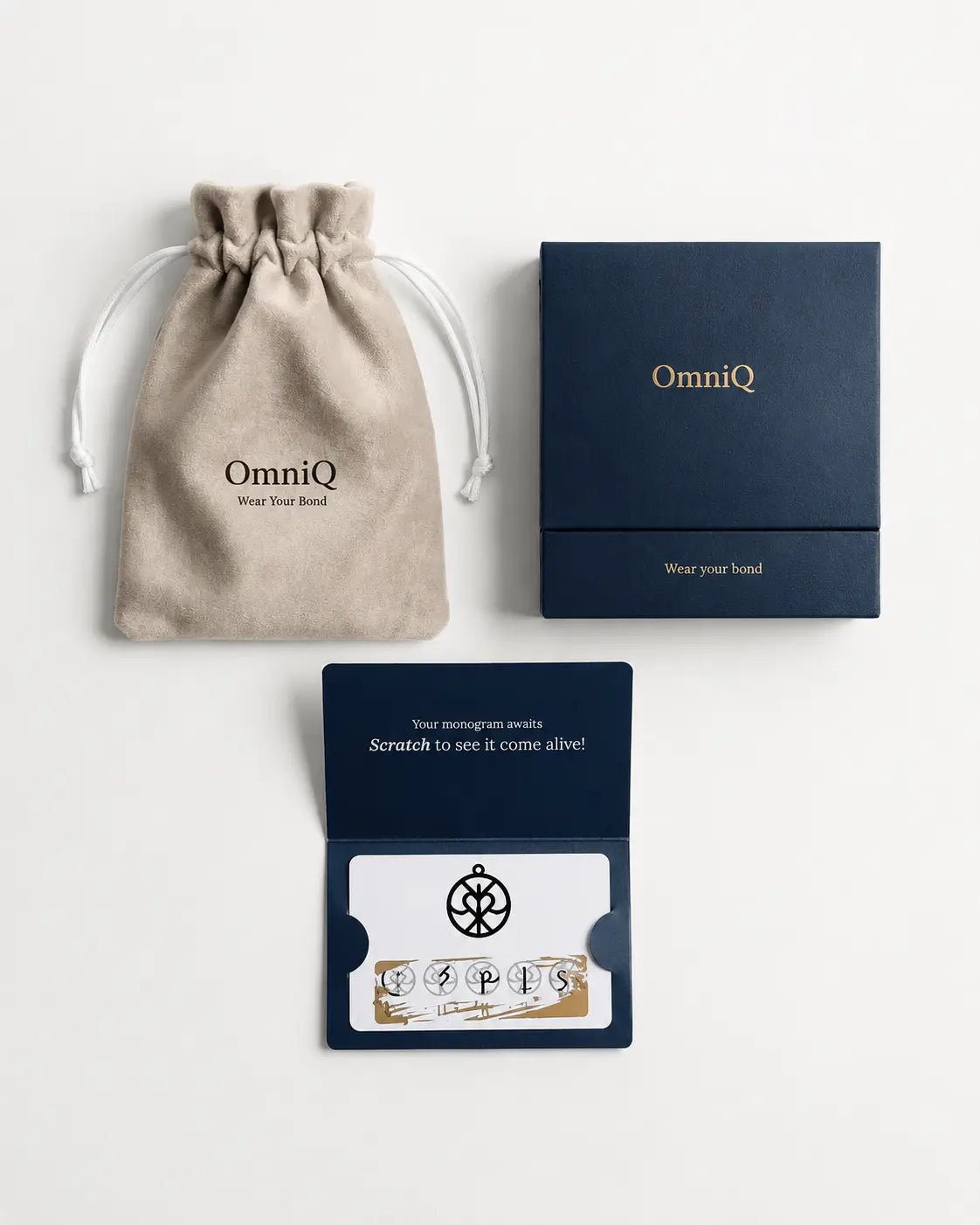 Personalized Monogram Necklace for Him — Custom Initials - OmniQ™